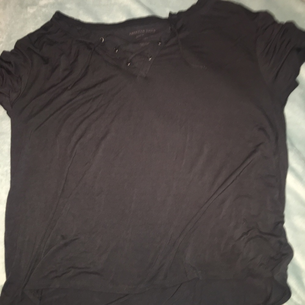 Lace up grey shirt (American Eagle)